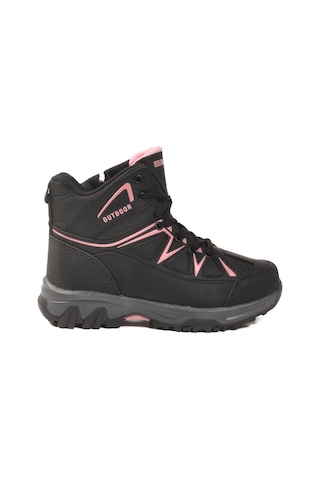 Ayakmod Siyah Pembe Polarlı Kaymaz Kız Çocuk Outdoor Bot 2301 F Siyah-pembe