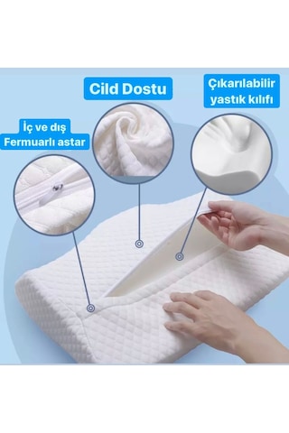 Pillowart Yüksek Boyun Destekli %100 Visco Ortopedik Yastık