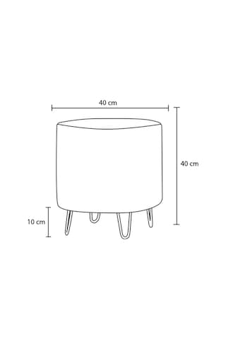 Favora Asmara Metal Ayaklı Puf - Antrasit Antrasit