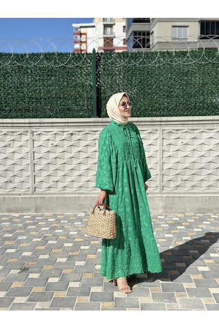 Olla Collection Tüylü Şifon Elbise Benetton
