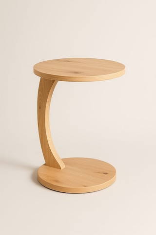 Cereste Gizli Tekerlekli C Yan Sehpa Mdf Meşe