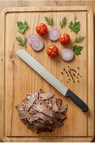 Sürmene Döner Bıçağı Kaşar Ve Kavurma Bıçak Paslanmaz Çelik 48 Cm Dönerci Bıçağı Sürbisa 61633