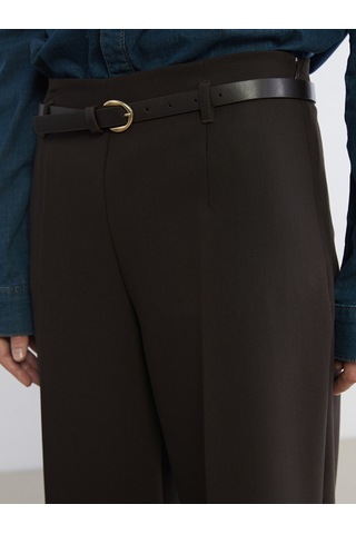 Lcw Vision Kahverengi Standart Fit Geniş Paça Kadın Pantolon