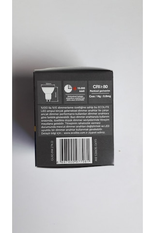 Ecolite 8W Dimmerli Gu10 Led Ampul Gün Işığı(Sarı Işık)
