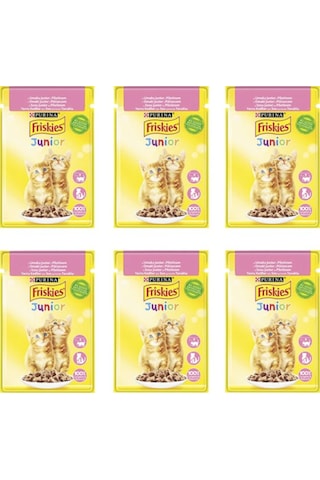 Purina Friskies Junior Tavuklu Pouch Yavru Kedi Yaş Maması 6 x 85 G