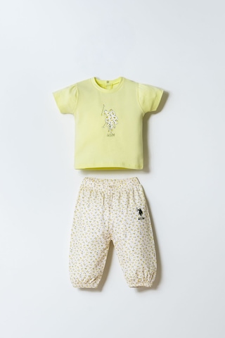 U.s. Polo Assn. Kız Bebek Sarı Bebek Takım Sarı
