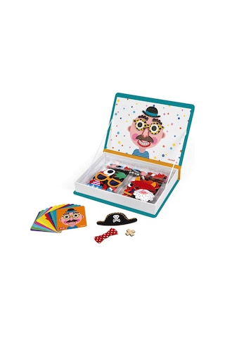 Janod Mıknatıslı Oyun Kitabı - Çılgın Yüzler - Korsan