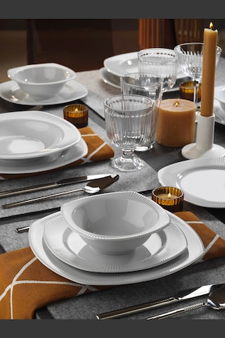 Kütahya Porselen Çisil 24 Parça 6 Kişilik Yemek Seti Çok Renkli