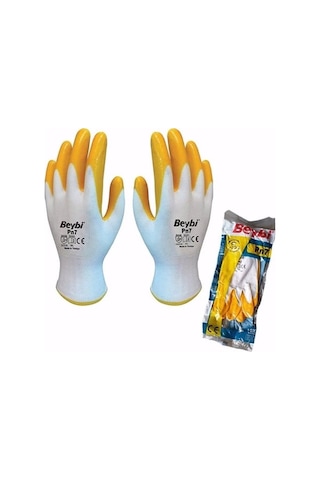 Beybi Pn7 Polyester Örme Nitril İş Eldiveni 12 Çift