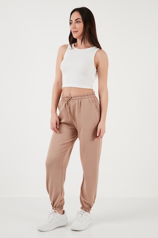 Lela Regular Fit Cepli Bayan Eşofman Altı 5865798 Bej