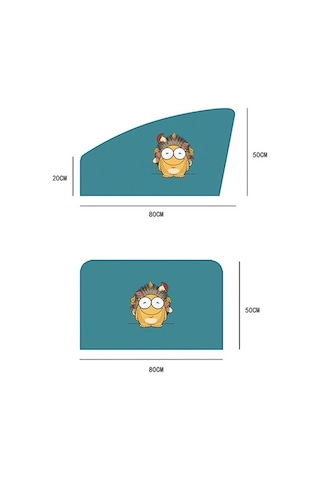 Dancemonkey 4 Adet Araba Pencere Mıknatıs Kirpi, Isı Yalıtımı Güneşlik Perde Güneş Bloğu Takımı