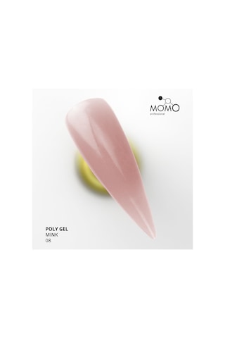Momo Professional Protez Tırnak İçin Poly Gel Poli Jel No.08 Vizon 30 Gr