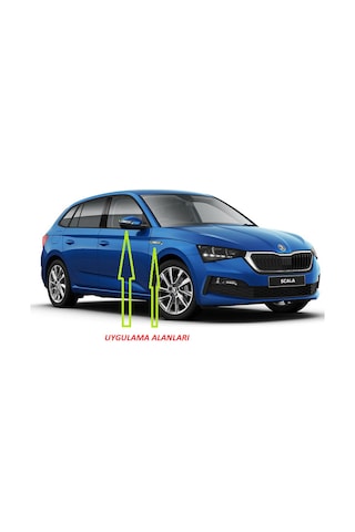 Skoda VRS Scala Yan Aynalar Ve Çamurluk Yanı Damla Desen Bıçak Lo