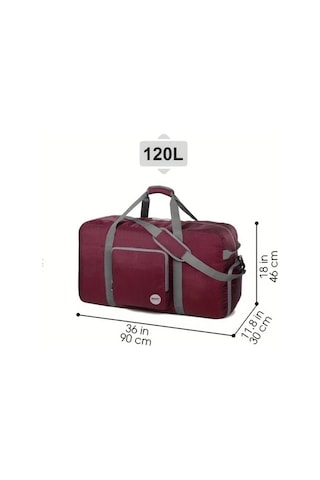 Sandwich 120l Katlanır Pink Denim Motion003 Seyahat Spor Çantası Omuz Askısı Ayakkabı Cebi Pembe