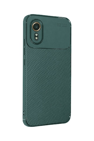 Samsung Uyumlu Galaxy Xcover 7 Kılıf Auto Focus Karbon Kapak - Yeşil Oku-13