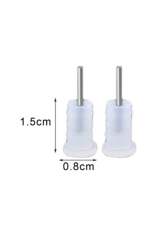 5 Adet 3.5mm Toz Fişi Mini Evrensel Silikon Çok Amaçlı Jack Toz Pimi Akıllı Telefonlar İçin Beyaz