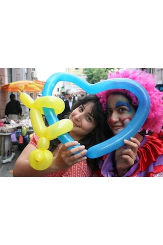 100 Adet Karışık Renk Sosis Balon + 1 Adet Sosis Balon Pompası