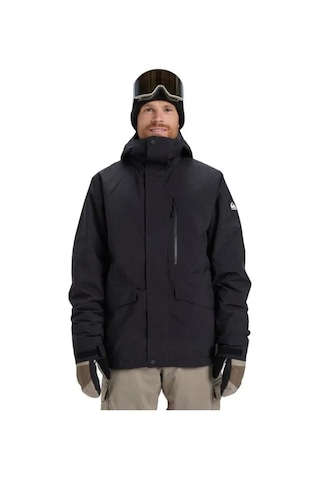 Quiksilver Quıksılver Mıssıon Solıd Jk Erkek Anthracite - Solid Snowboard Ceketi Eqytj03523-11793 Siyah