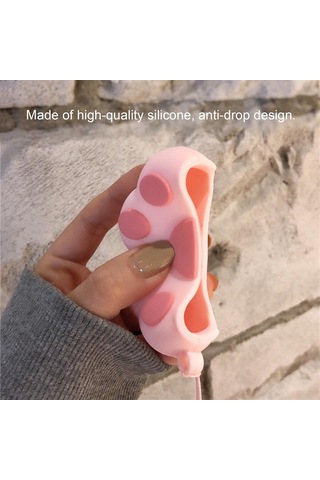 Kosona Beyaz Kedi Pencesi Silikon Korumalı Kılıf - Airpods Pro Tws Kulaklık İçin 3d Tasarımli Koruyucu Kapak Beyaz