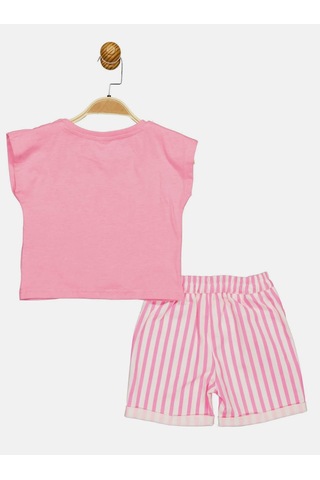 Minnie Mouse Fuşya Kız Çocuk Bluz Şort Alt Üst Takım Mn17465 Fuşya