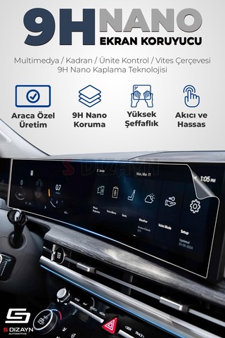 S-dizayn Renault Clio 6 Evolution 9h Nano Dijital Gösterge Ekran Koruyucu Parlak 2026 Üzeri A+ Kalite