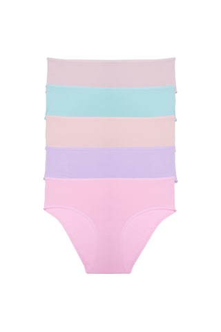 Nicoletta Somon Kadın Külot Yüksek Bel Bikini 5 Li Paket Pamuklu Likralı Somon Nicoletta Somon Kadın Külot Yüksek Bel Bikini 5 Li Paket Pamuklu Likralı Somon