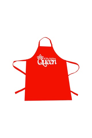 Mutfak Önlüğü - Queen Of The Kitchen - Kırmızı Renkli
