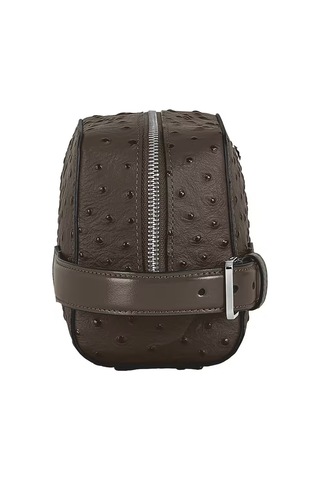 Montblanc Devekuşu Dokulu Deri El Çantası 220471 Haki