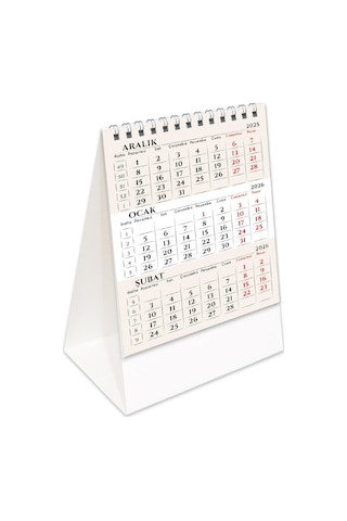 2026 Mevsimler Piramit Masa Takvimi Dikey Masaüstü Takvim 12x19,5 Cm