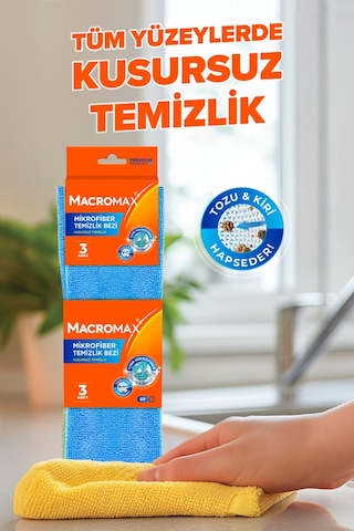 Mikrofiber Temizlik Bezi Ultra Emici Toz Alıcı Yüzey Bezi 3'li Paket Diğer