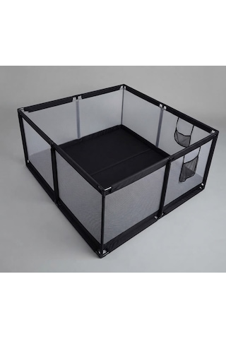 Missidea Bebek Ve Çocuk Siyah Oyun Parkı Güvenli Oyun Alanı 120x120 Cm