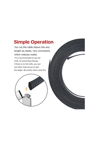 Tenfowee Fiberglas Kablolu Korumalı Kılıf - Isı Ve Ateş Direnci, 12mm Çap, 6.5m Uzunluk, Elektrik Kabloları İçin Koruma Ve Düzenleme