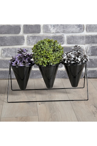 Fullreyon Vıpclass 3 Saksılı Metal Çiçek Standı - Saksılar Dahil - Vss Diğer