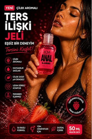 Ada Marketing 50 Ml Çilek Aromalı Anal Kayganlaştırıcı Jel Özel Seri