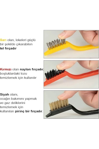 6 Parça Dip Köşe Temizlik Fırça Seti - Derz Fırçası, Gider Cımbızı, Çok Amaçlı - Ince Fırça