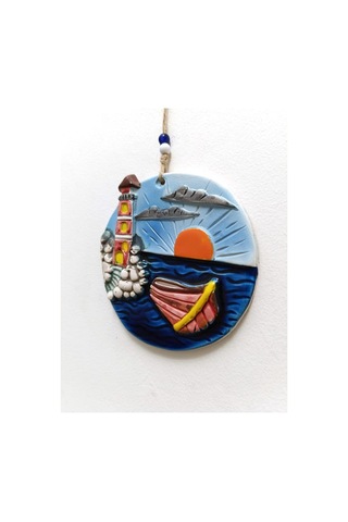 Seramik Deniz Temalı Dekoratif El İşi Duvar Süsü