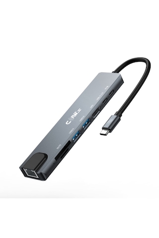 Chub008-p 8in1 Windows & Mac 100w Hızlı Şarj Özellikli Çevirici Hub Çoklayıcı