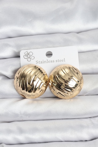 316l Çelik Gold Renk Vintage Kadın Küpe