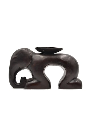 Yere Çökmüş Fil Tealight Mumluk 16 CM