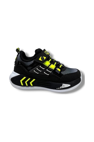 Ndrops 028-26 Anorak Anatomik Çocuk Sneaker Siyah Sarı 26-30 Siyah