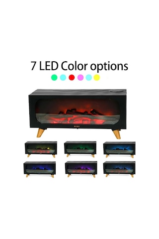 3d Şömine Görünümlü Oda Hava Nemlendirici Rgb Led Işıklı Buhar Makinesi Humudifier Aroma Dıffuser