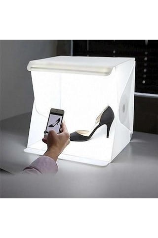 Lexroo Mini Stüdyo Led Işıklı 20x20 Cm Ürün Fotoğraf Çekim Çadırı