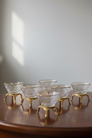 Ring Metal 3 Ayaklı Sunumluk 6 Lı Gold