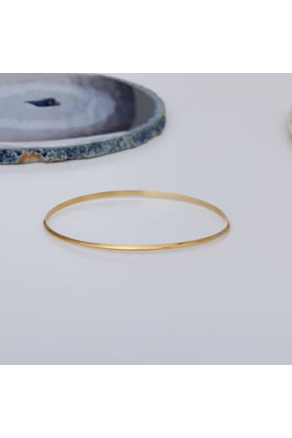 14 Ayar Altın Kaplama Zarif Tak-çıkar Gümüş Bilezik- Bv00110 Altın