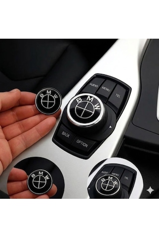 Bmw Uyumlu Joystick Konsol Amblem Damla Etiket Siyah 2.9 Cm 29 Mm 1 Adet Damla Baskı Epoksi