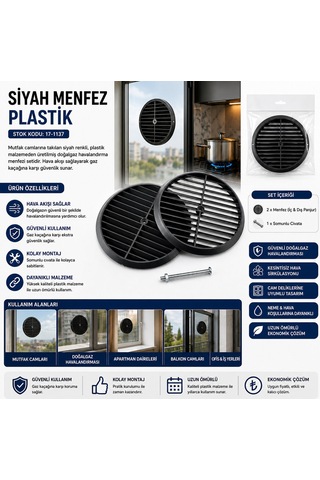 Siyah Menfez Plastik 5728
