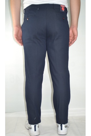 Battal Erkek Cizgili Reguler Pamuk Pantolon Lacivert