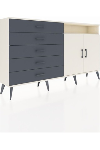 Arges Konsol 2 Raflı 5 Çekmeceli 2 Kapaklı 176x30x99 Aytaşı-aytaş Aytaşı-aytaşı/antrasit