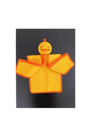 Amigurumi Havuç Kafa Uyku Arkadaşı Büyük Boy Sarı