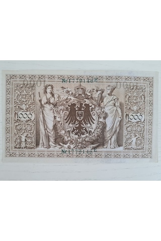 Almanya Berlin Banknot Büyük Boy, 11x18cm Çil Durumda 1910 Tarihli